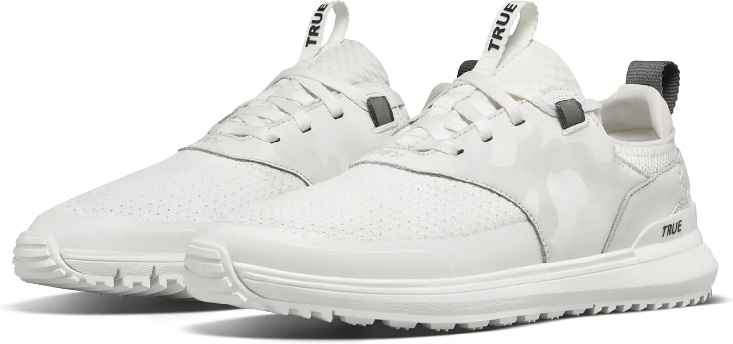 True LUX Hybrid, Men's Golf Shoes, Waterproof Knit Upper, 100% Nappa Leather Saddle