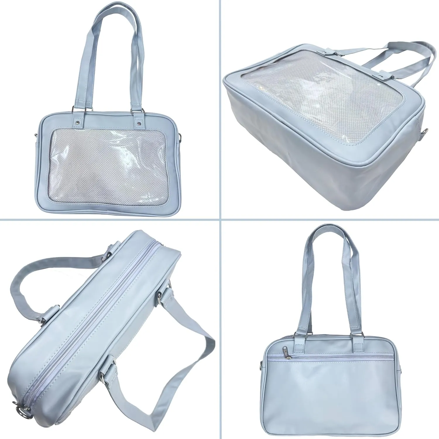 TTCAYU Ita Bag kawaii Pin Display Bag with Pin Mesh Insert Anime Crossbody Handbag Japanese Shoulder JK Uniform Purse