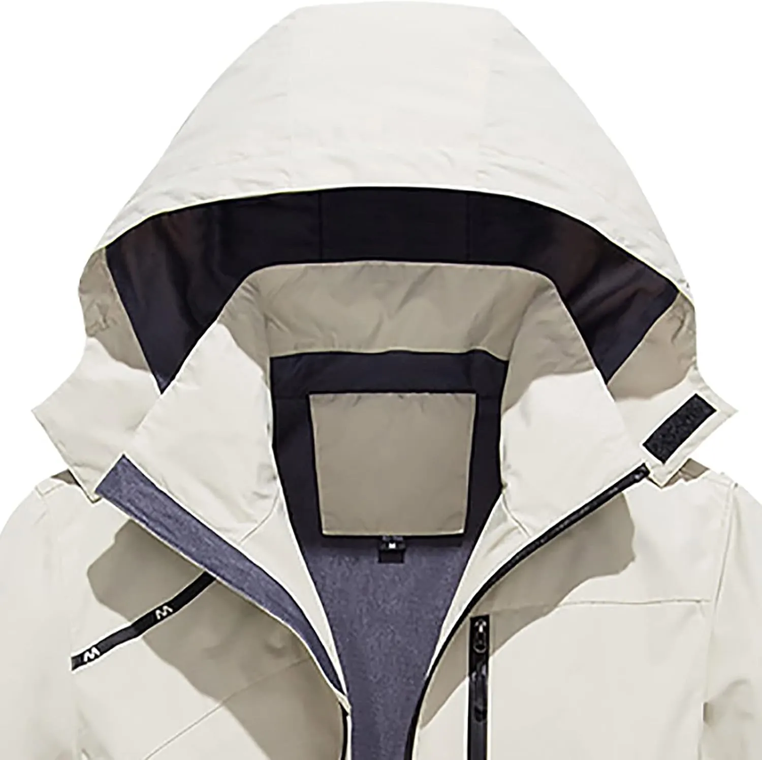 tuduoms Mens Lightweight Rain Jacket Waterproof Breathable Raincoat Windbreaker Hooded Shell Jacket Outwear for Hiking Travel