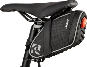 Ultimate Cycling Saddle Bag for Mountain and Road Bikes, Ebikes - Sleek Black Under Seat Design with Included Accessories: 2 Tire Levers and Rear Taillight for Safety and Convenience