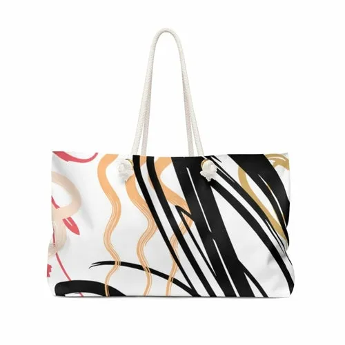 Uniquely You Weekender Tote Bag,  Black and Pink Print