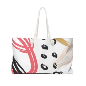 Uniquely You Weekender Tote Bag,  Black and Pink Print