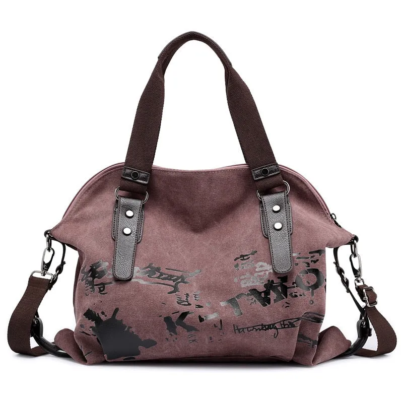 Urban Artistry - Women’s Graffiti Canvas Handbag