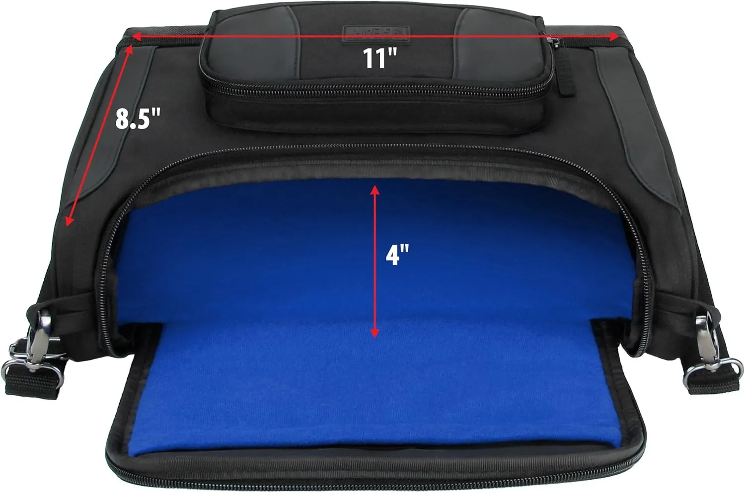 USA GEAR Compact Travel Bag Compatible with Dungeons and Dragons Accessories - Small DND Bag fits RPG Player Essentials, Player's Handbook, Character Sheets, Dice, Tokens, & Mini Player Items (Blue)
