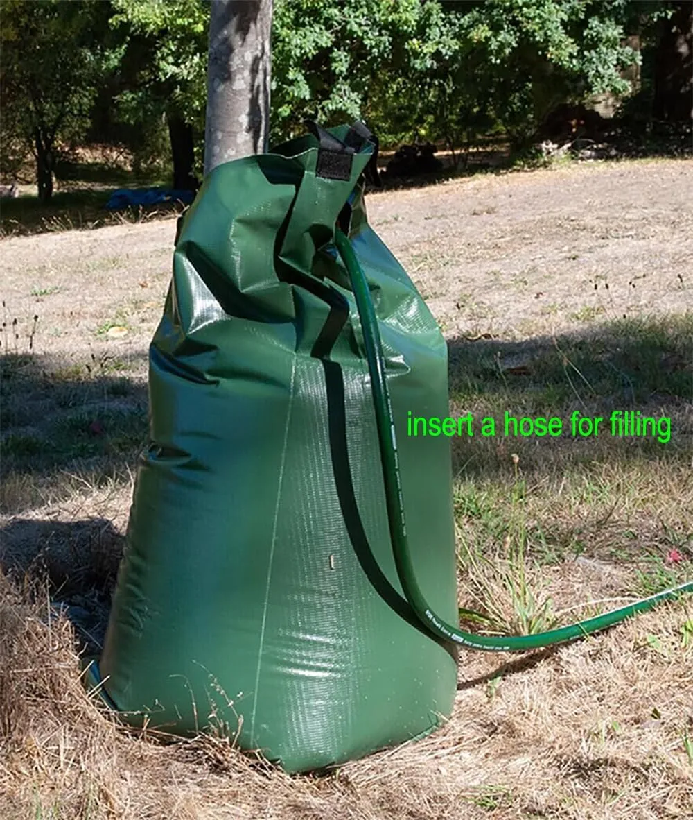 USHIGHTLIGHT All New 20 Gallon Tree Watering Bag, Slow Release Watering Bag for Trees, Portable Tree Drip Irrigation Bag, Water Saving Irrigation Water System(1/2/3) (1, 20 Gallon)