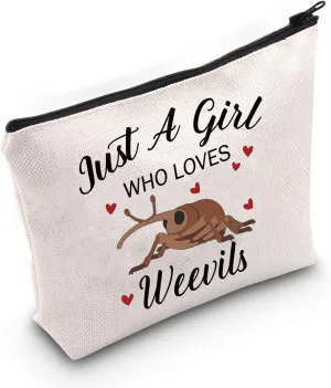 VAMSII Weevil Lover Gift Who Loves Weevils Makeup Bag Entomology Cosmetic Bag Weevil Merch Bug Lover Gift (Who Loves Weevils M)
