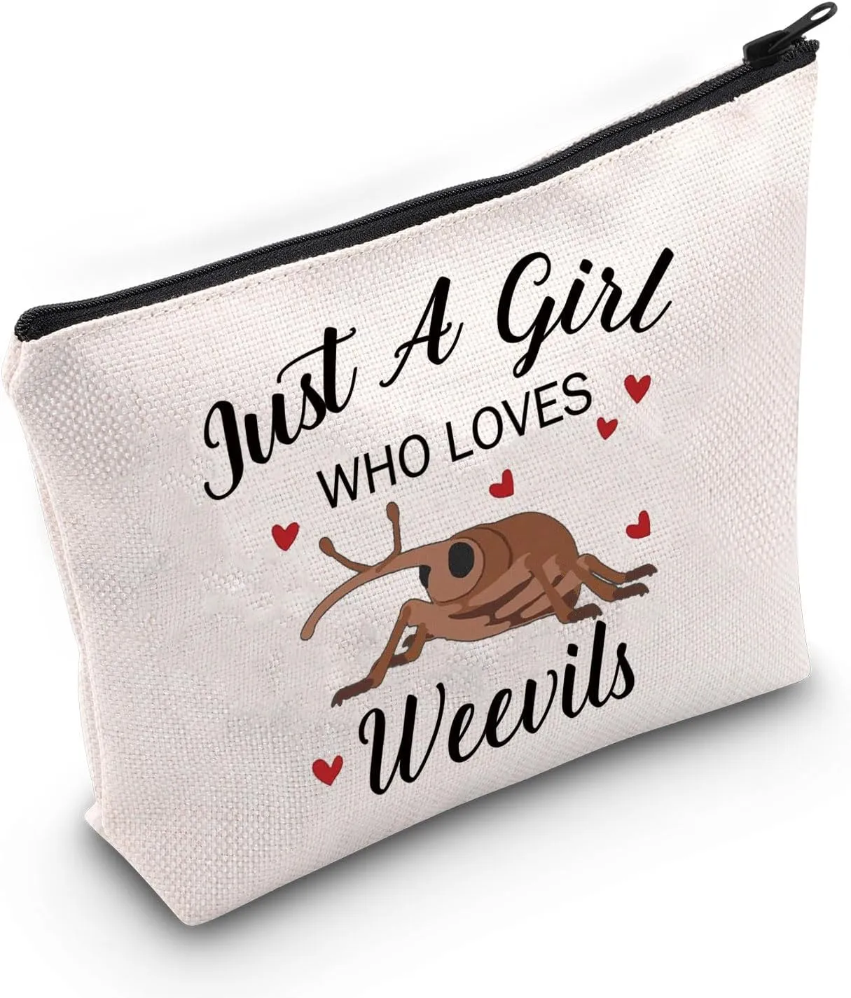 VAMSII Weevil Lover Gift Who Loves Weevils Makeup Bag Entomology Cosmetic Bag Weevil Merch Bug Lover Gift (Who Loves Weevils M)