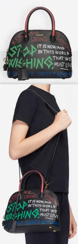 Ville Graffiti Top Handle Bag