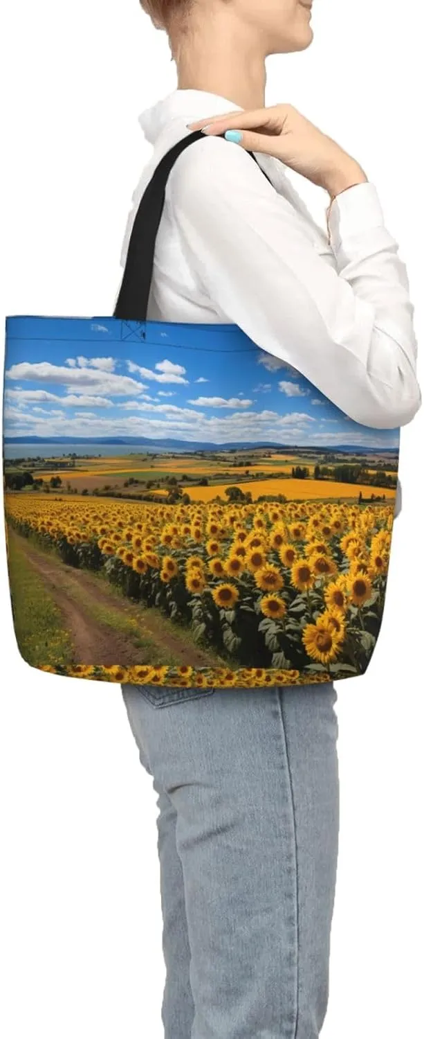 Volcano 3 Print Tote Bag Shoulde Bag Handbag Grocery Bags Reusable For Office Shopping Travel Casual Work Holiday