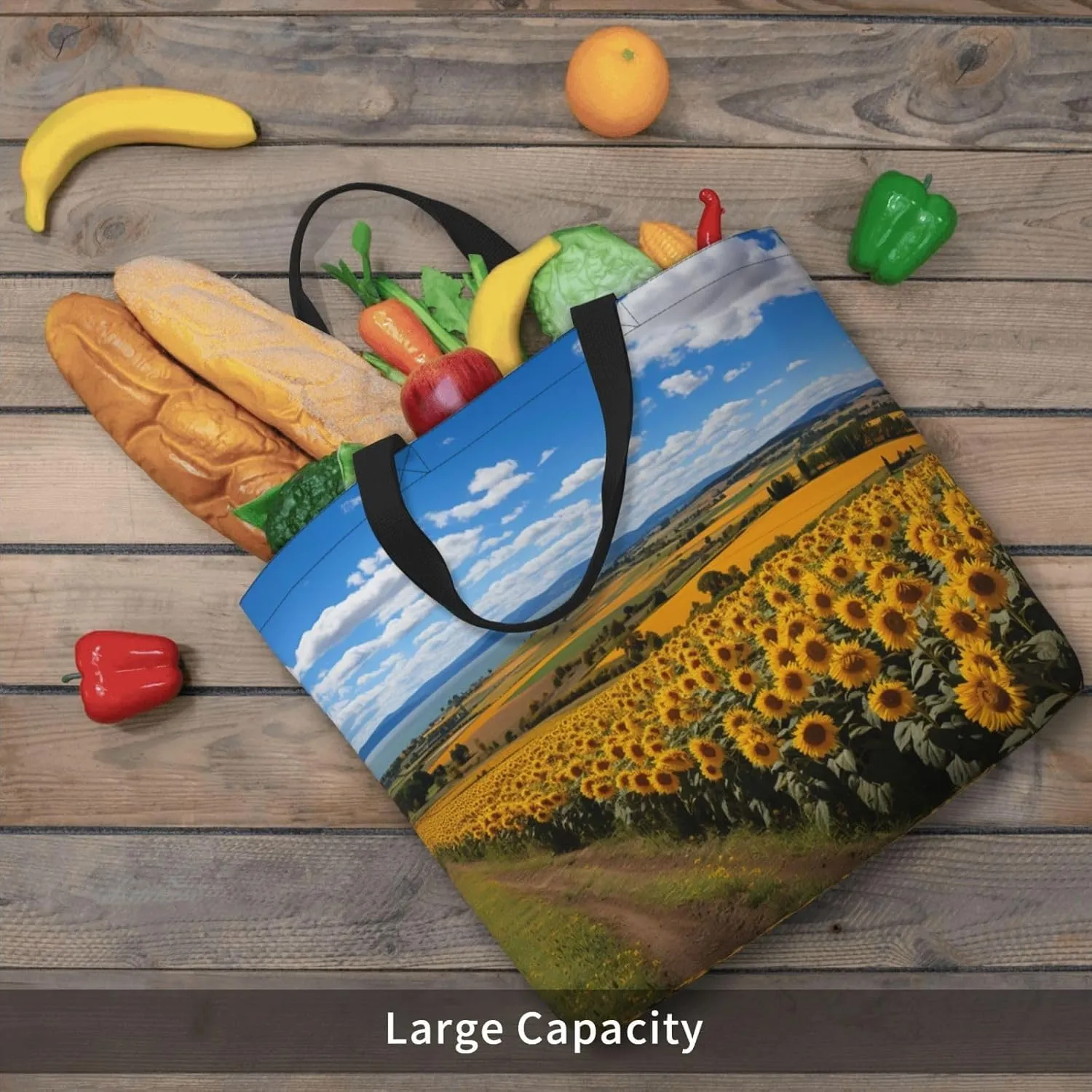 Volcano 3 Print Tote Bag Shoulde Bag Handbag Grocery Bags Reusable For Office Shopping Travel Casual Work Holiday