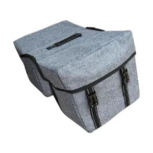 Waterproof Bike Double Pannier Bags 25L Large Capacity Bicycle Saddle Bag with Carrying Handle for Cycling Touring Shopping