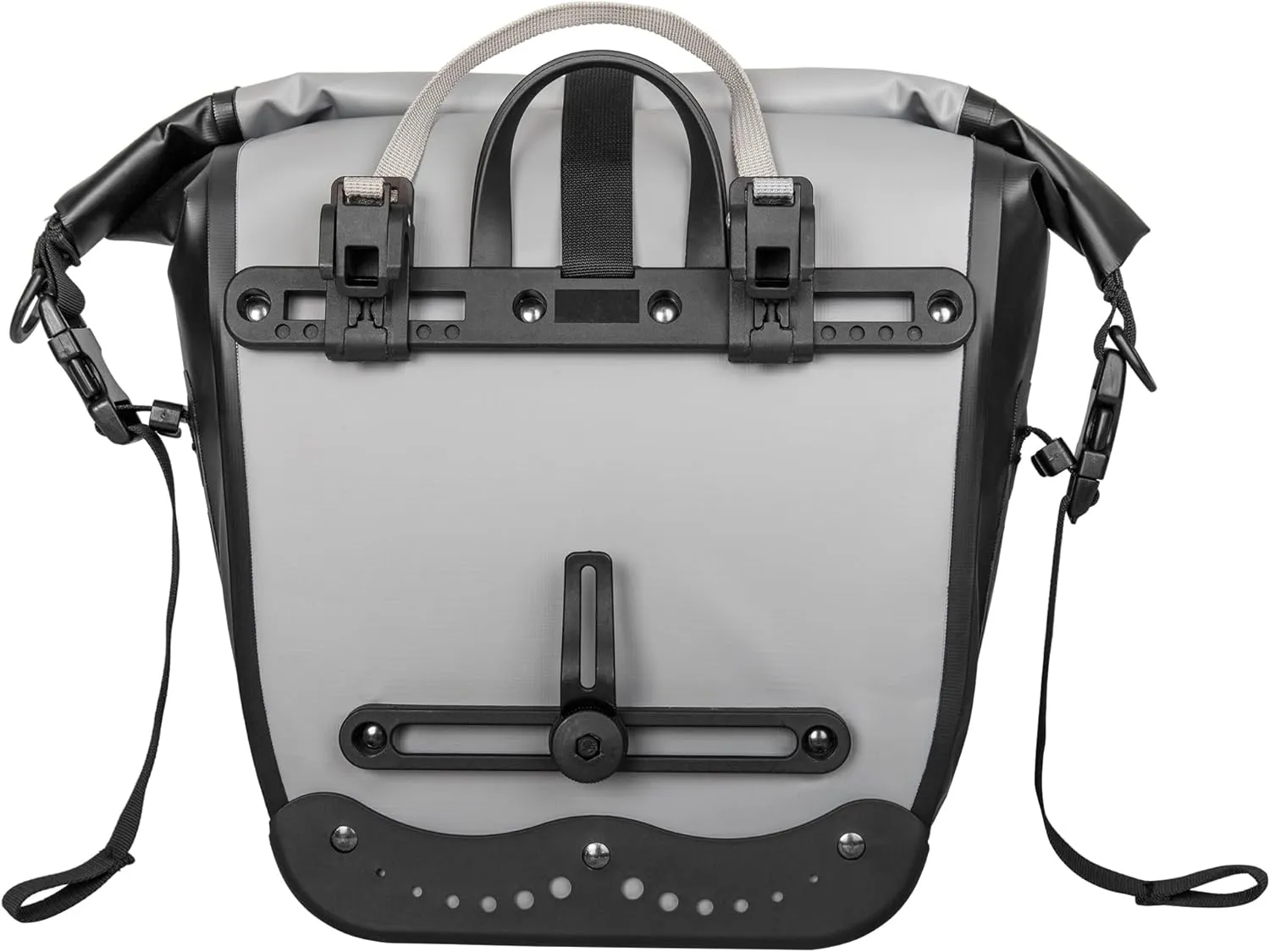 Waterproof Bike Pannier - 15L Saddle Bag for Bicycles Rear Rack - Bike Bag for Grocery, Laptop (Grey,1 PCS)