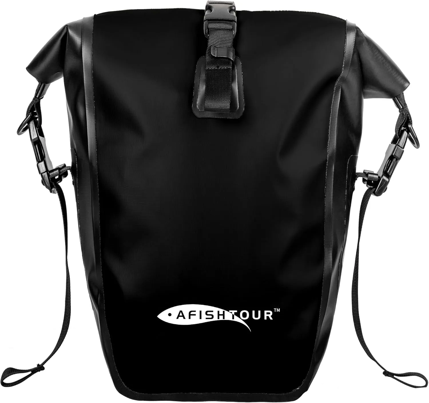 Waterproof Bike Pannier - 25L Saddle Bag for Bicycle Rear Rack - Bike Bag for Grocery, Laptop (Black, 1 PCS)