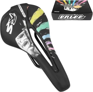 Waterproof Bike Saddle with Reflective Strips – Comfortable Bicycle Seat for Road & Mountain Bikes, Hollow Design for Reduced Wind Resistance and Dry Riding，Multicolor