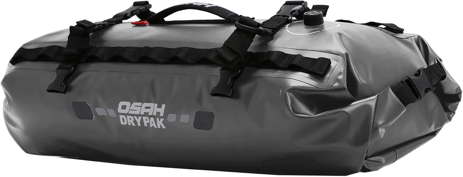 Waterproof Duffle & Tail Bag Saddle Bags, 20L Large Storage Space, for Motorcycle Back Seat, Dry Bag - Grey
