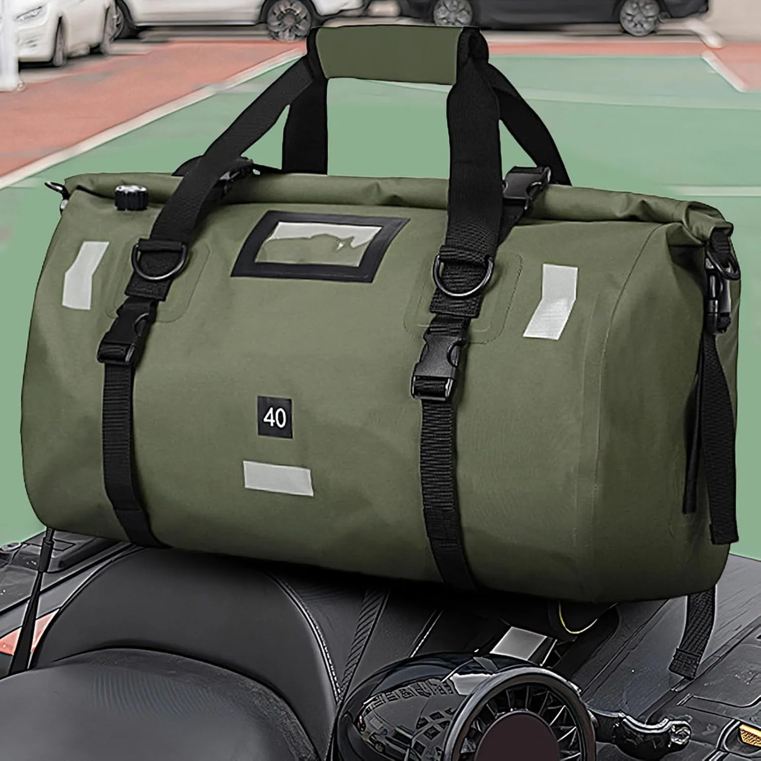 Waterproof Motorcycle Bag - 40L Large Motorcycle Tail Dry Backpack, Waterproof Dry Backpack Saddle Bags, Heavy Duty Dry Duffle Bags, Travel Storage Bag Dry Duffle Bags For Swimming, Camping Gym