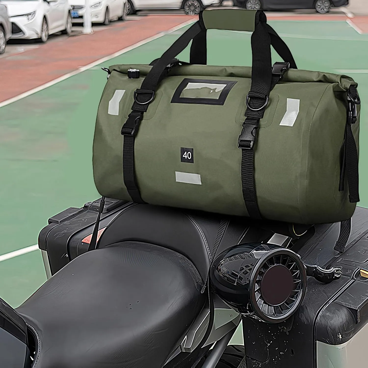 Waterproof Motorcycle Bag - 40L Large Motorcycle Tail Dry Backpack, Waterproof Dry Backpack Saddle Bags, Heavy Duty Dry Duffle Bags, Travel Storage Bag Dry Duffle Bags For Swimming, Camping Gym