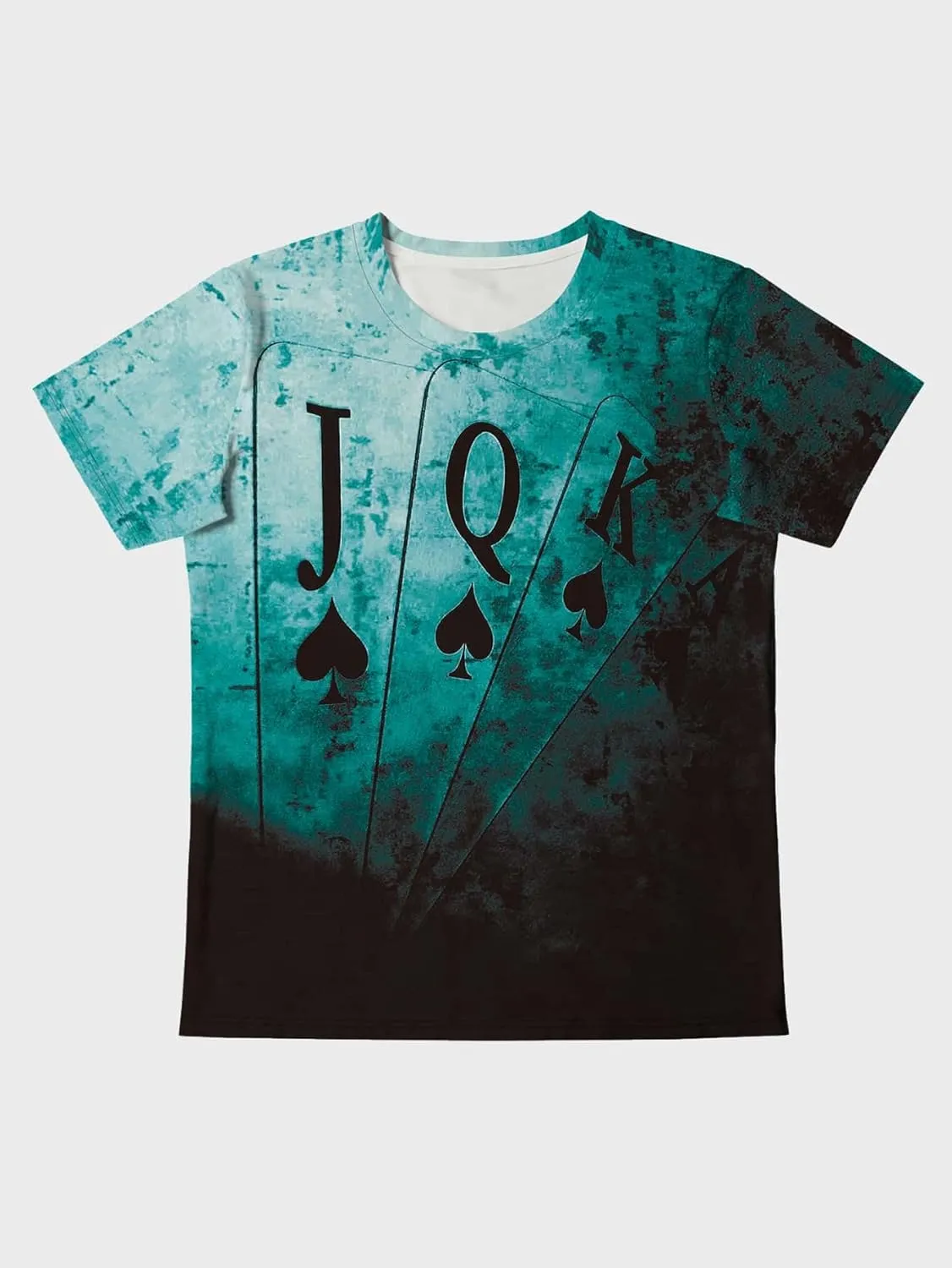WDIRARA Men's Two Tone Cartoon Graphic Print Short Sleeve T Shirt Round Neck Tee