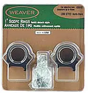 WEAVER Bushnell WEAVER 1' Ring Detachable Top Mount Low Matte, Clam