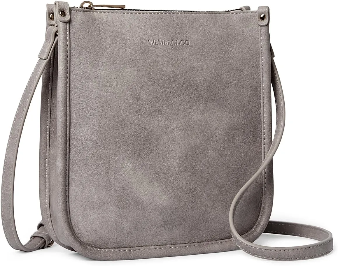 WESTBRONCO Crossbody Bag for Women Vegan Leather Wallet Purses Satchel Shoulder Bags Small Size