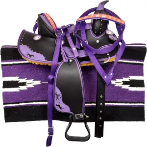 Western Synthetic Horse Saddle Lightweight Barrel Racing Saddle Trail Equestrian Horse Saddle Size 14 to 18 Inches Seat Model No. 12