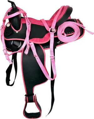 Western Synthetic Horse Saddle Lightweight Barrel Racing Saddle Trail Equestrian Horse Saddle Size 14 to 18 Inches Seat Model No. 20