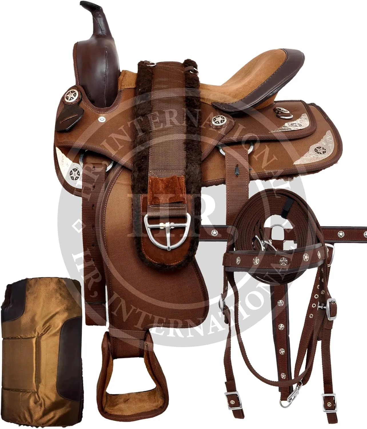 Western Synthetic Horse Saddle Lightweight Barrel Racing Saddle Trail Equestrian Horse Saddle Size 14 to 18 Inches Seat Model No. 27
