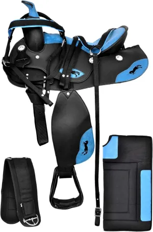 Western Synthetic Horse Saddle Lightweight Barrel Racing Saddle Trail Equestrian Horse Saddle Size 14 to 18 Inches Seat Model No. 6