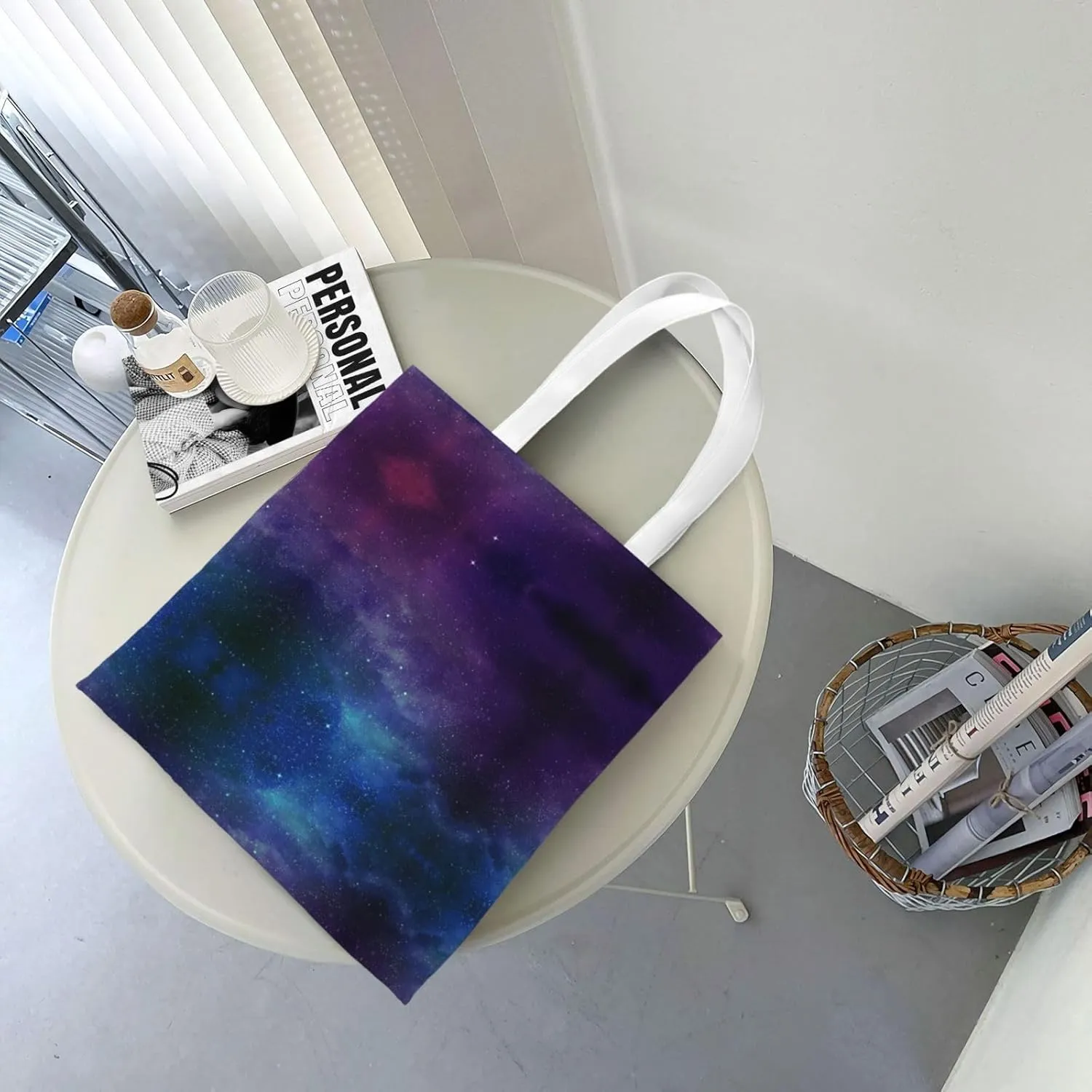Wild Animals Print Large Canvas Beach Travel Reusable Grocery Shopping Tote Bag Portable Storage Handbag