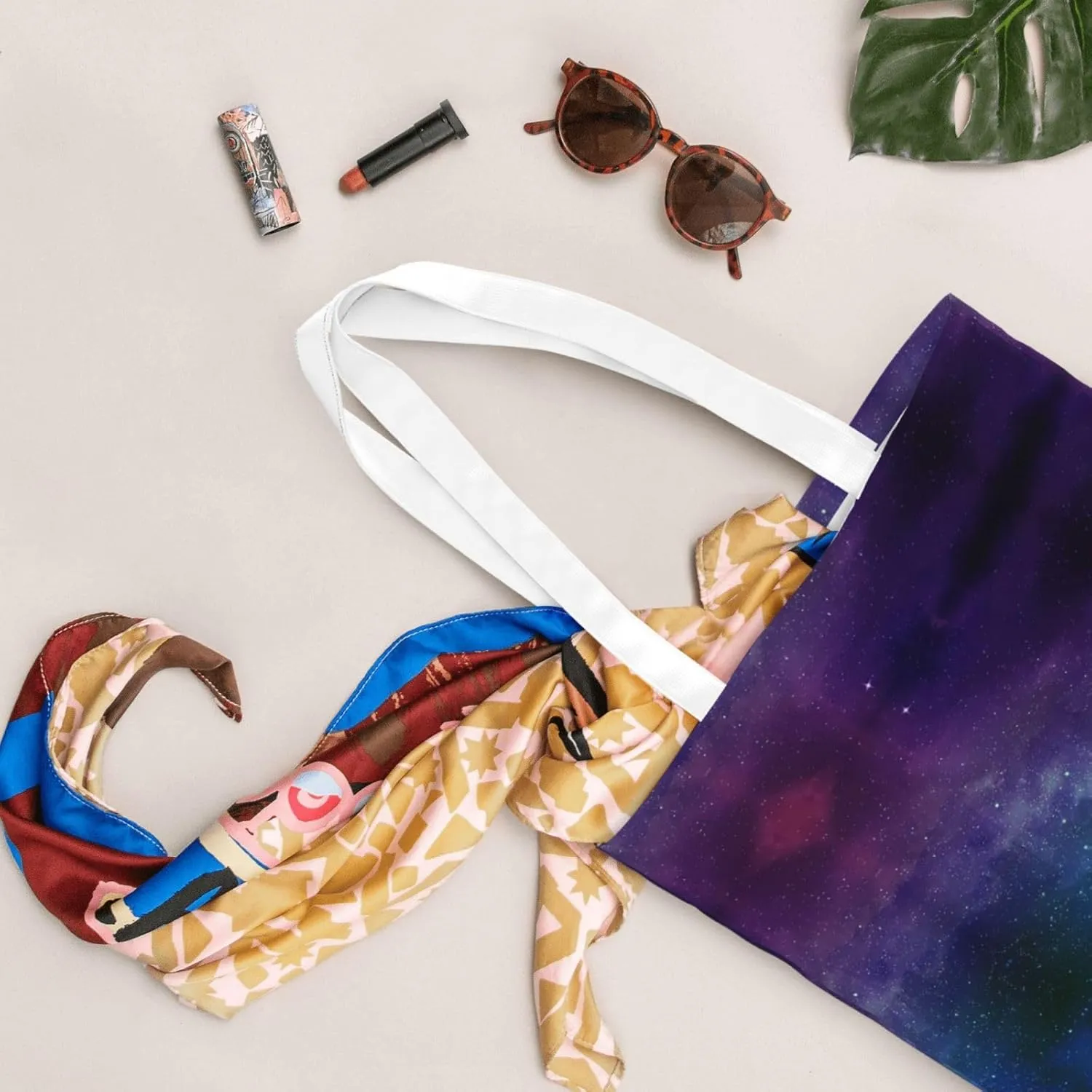Wild Animals Print Large Canvas Beach Travel Reusable Grocery Shopping Tote Bag Portable Storage Handbag