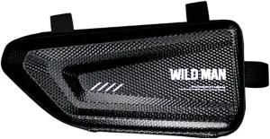 WILD MAN Rainproof Hard Shell Triangle Bike Saddle Bag For Frame under Seat For Road Mountain Cycling (Black,E4)
