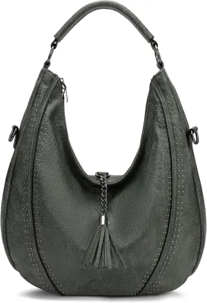 Women Hobo Bags Oversized Leather Handbags PU Crossbody Shoulder Totes Winter Stylish Purses