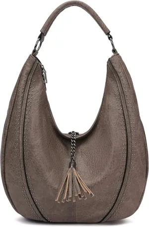 Women Hobo Bags Oversized Leather Handbags PU Crossbody Shoulder Totes Winter Stylish Purses
