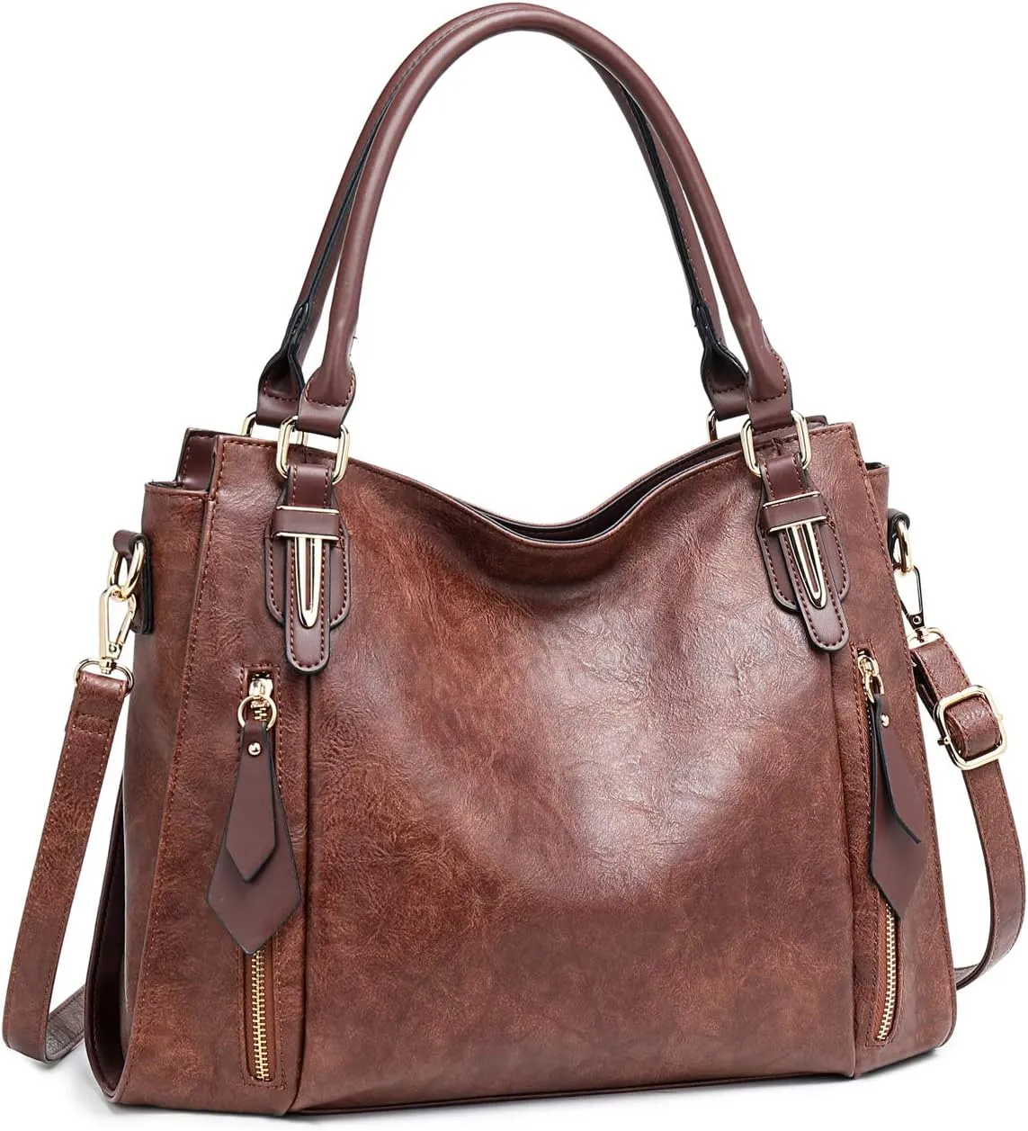 Women Tote Bag Handbags PU Leather Fashion Hobo Shoulder Bags with Adjustable Shoulder Strap