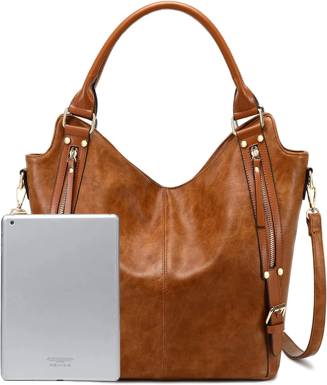 Women Tote Bag Handbags PU Leather Fashion Hobo Shoulder Bags with Adjustable Shoulder Strap