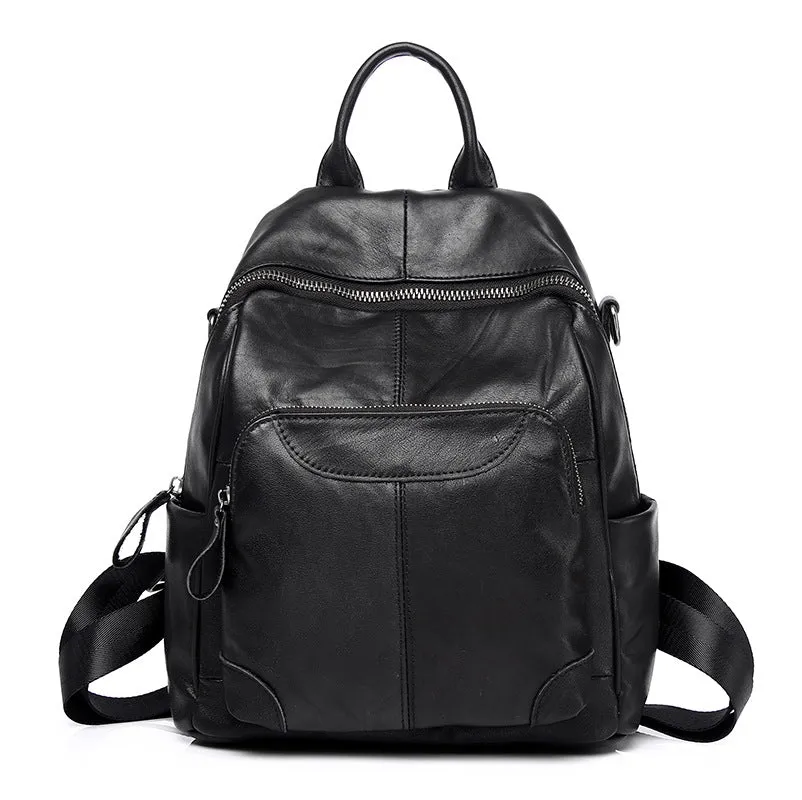 Women's Genuine Leather Fashion Retro Cowhide Backpacks
