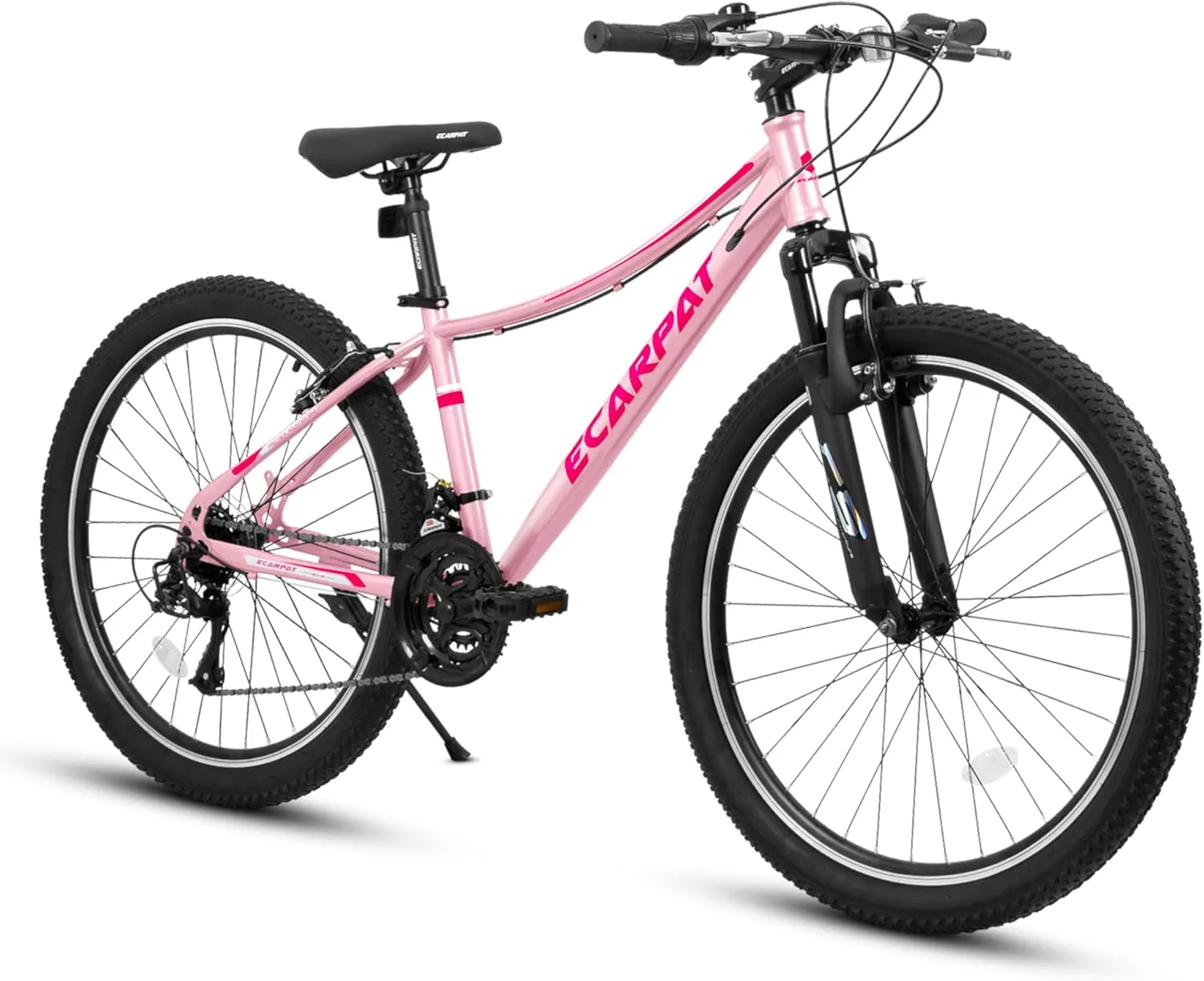 Womens' Girls 24/26 Inch Kids Mountain Bikes, 21-Speed Children's Day Gifts for Ages 10  Years Old Bicycles, School Work Daily Commuting Summer Travel Bikes