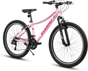 Womens' Girls 24/26 Inch Kids Mountain Bikes, 21-Speed Children's Day Gifts for Ages 10  Years Old Bicycles, School Work Daily Commuting Summer Travel Bikes