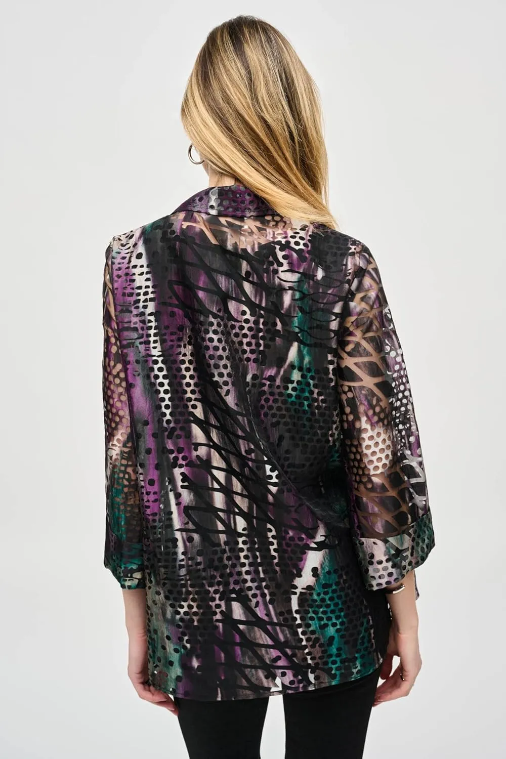 Women's Organza Abstract print Jacket