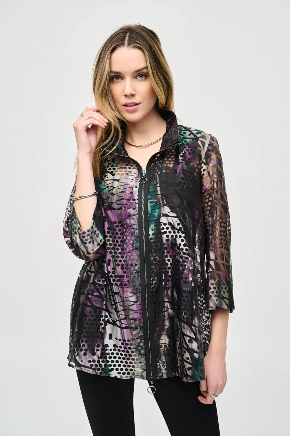 Women's Organza Abstract print Jacket
