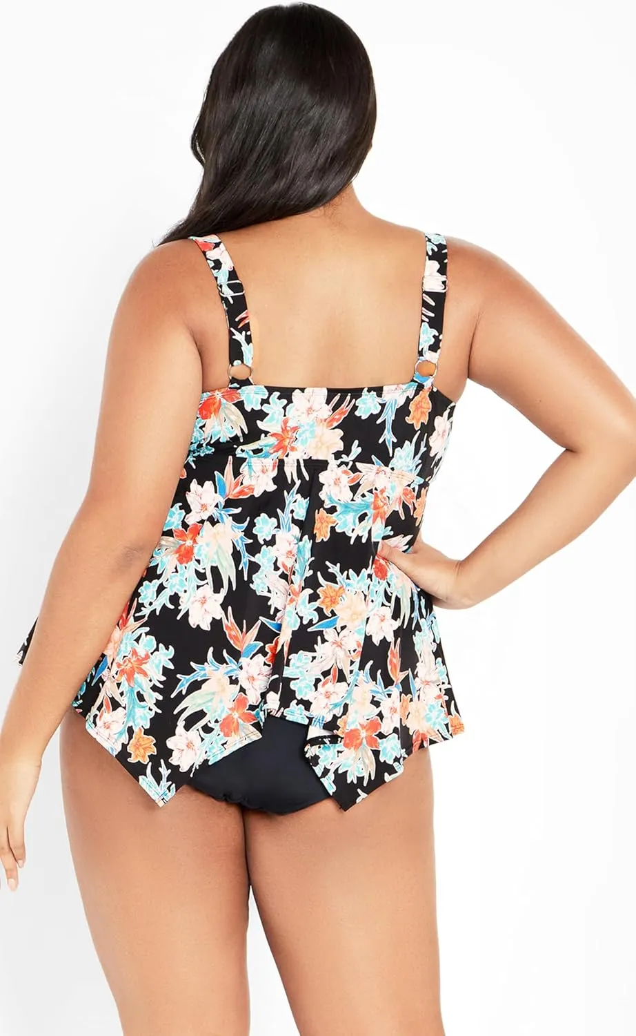 Women's Sharkbite Print Tankini Top