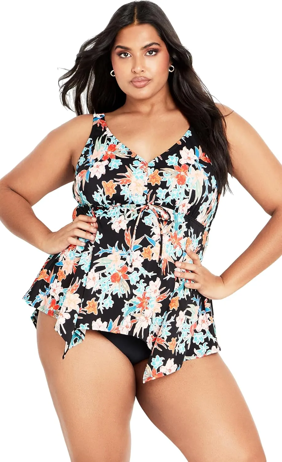 Women's Sharkbite Print Tankini Top
