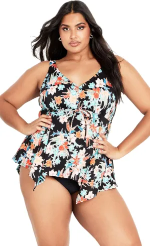Women's Sharkbite Print Tankini Top
