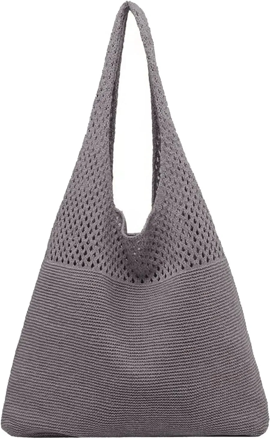 Women's Shoulder Bag, Crochet Tote Bag Vintage Fashion Crossbody Handbags Y2K Mesh Beach Bags, Purses for Women Trendy