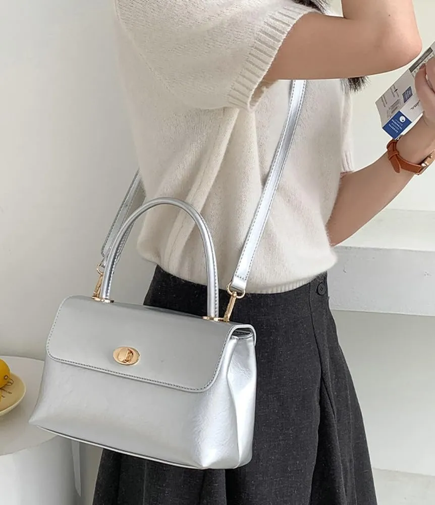 Women's Shoulder Crossbody Bag Handbag Retro Designer Purse Soft PU Leather Handbag Satchel Small Tote Bag