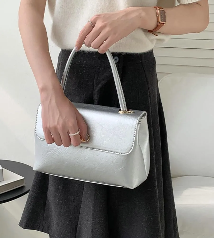 Women's Shoulder Crossbody Bag Handbag Retro Designer Purse Soft PU Leather Handbag Satchel Small Tote Bag