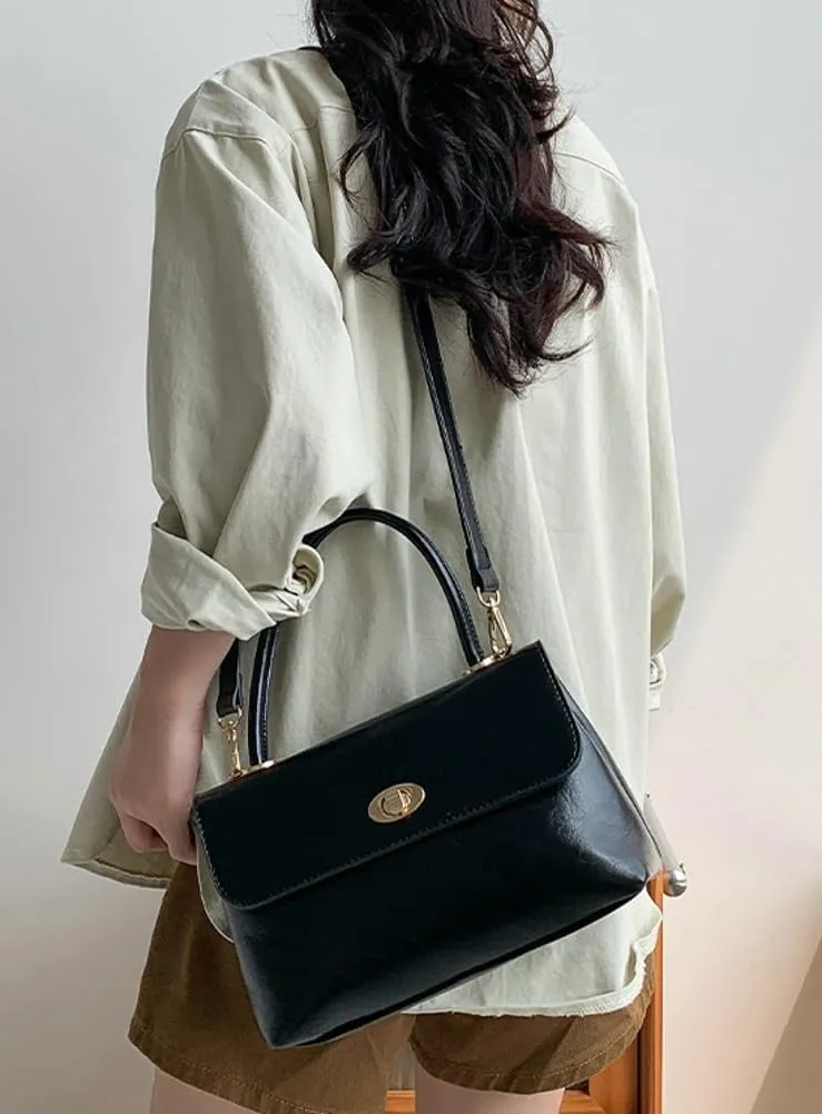 Women's Shoulder Crossbody Bag Handbag Retro Designer Purse Soft PU Leather Handbag Satchel Small Tote Bag