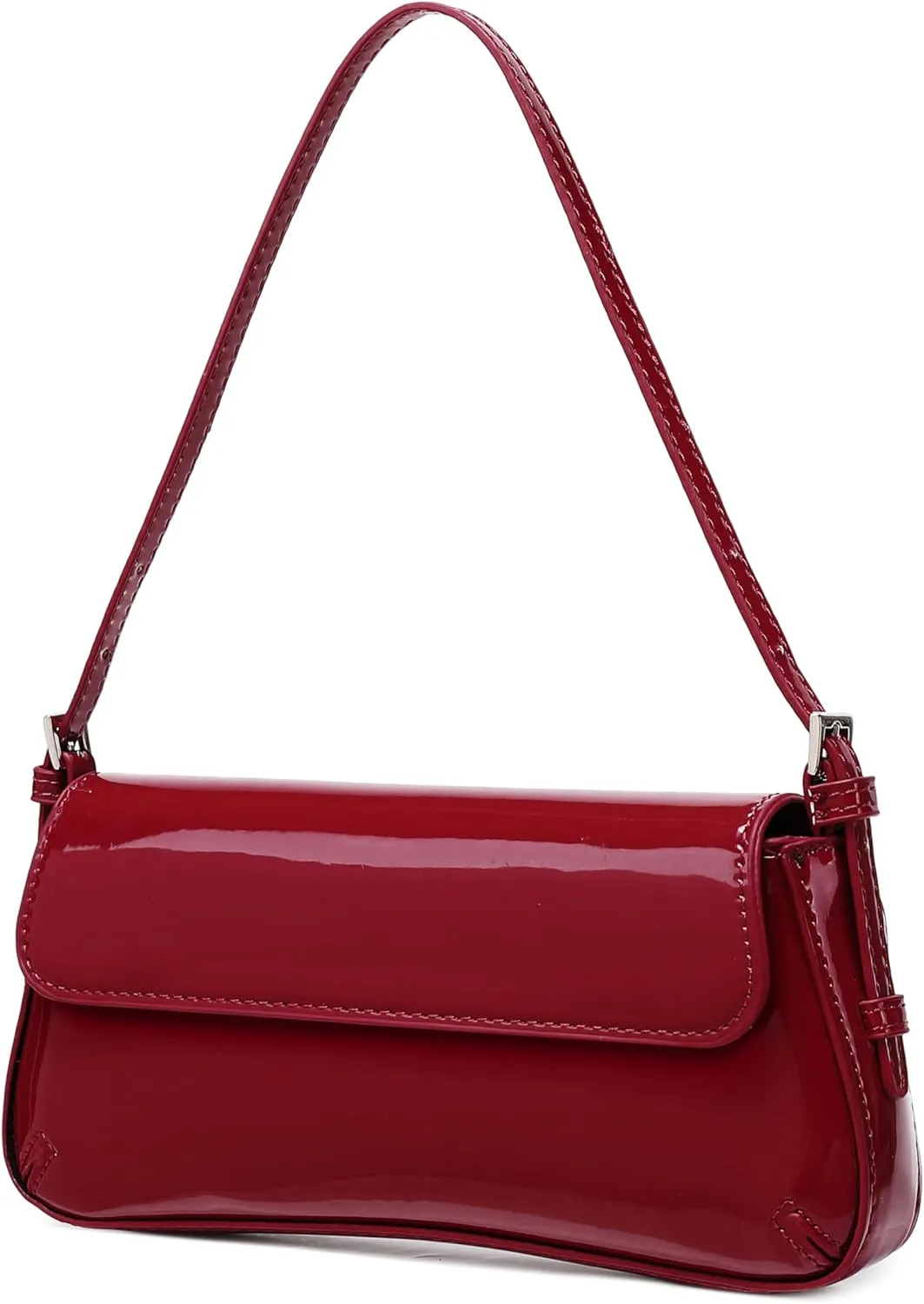 Women's Small Retro Vintage Vegan Leather Flap Shoulder Bag