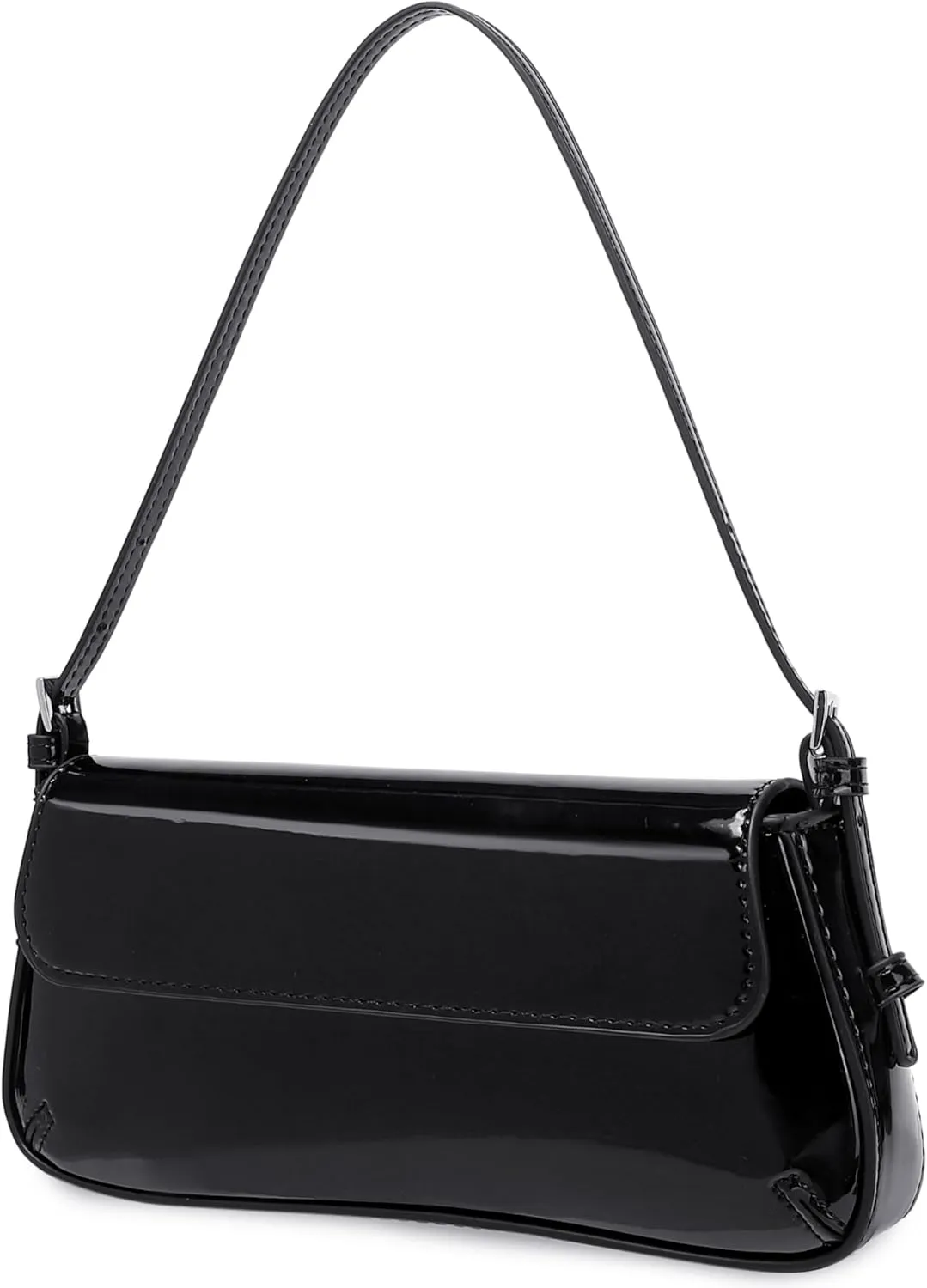 Women's Small Retro Vintage Vegan Leather Flap Shoulder Bag