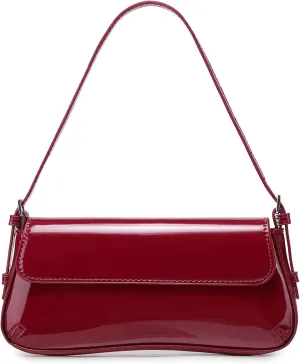 Women's Small Retro Vintage Vegan Leather Flap Shoulder Bag
